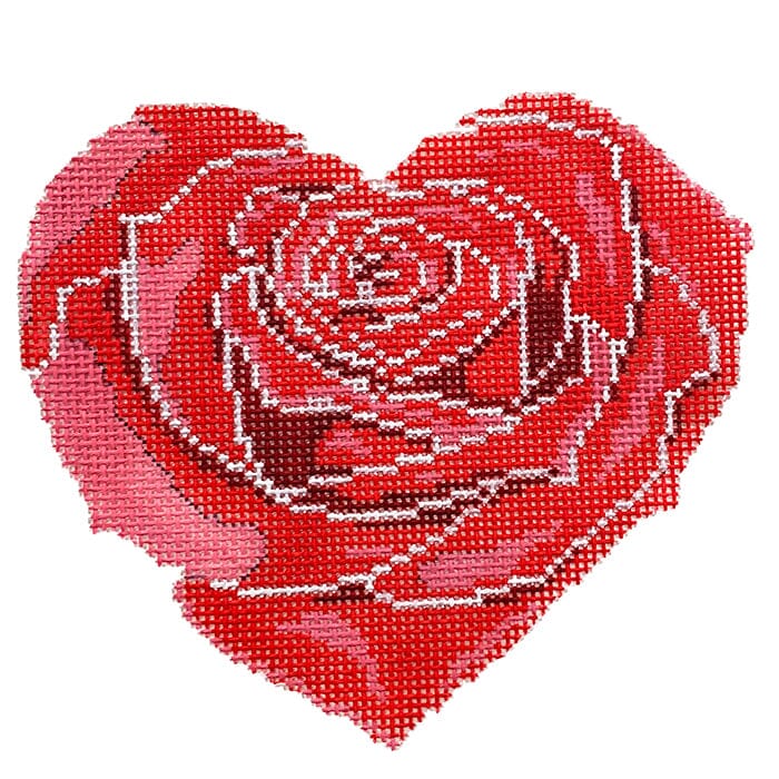 LL-ORN-11A - Rose Heart Small - Red
