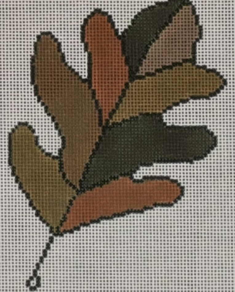 LL-ORN-43C - Oak Leaf - Brown