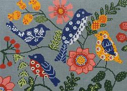 LR-3026B - Birds on Blue