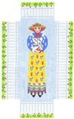 LR-386 - Blue Yellow Garden Lady Brick Cover