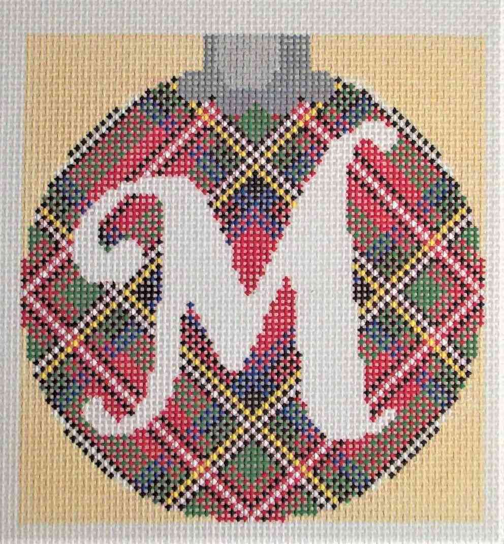 CO26A M - Royal Stewart Plaid with Letter M