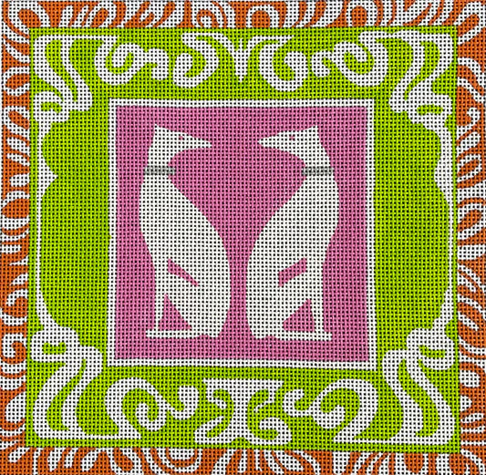 MC430 - Art Nouveau White Whippet