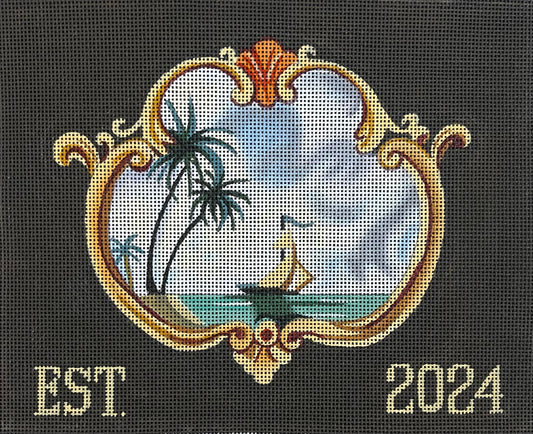 MC486 - Island and Ship Cigar Box Insert