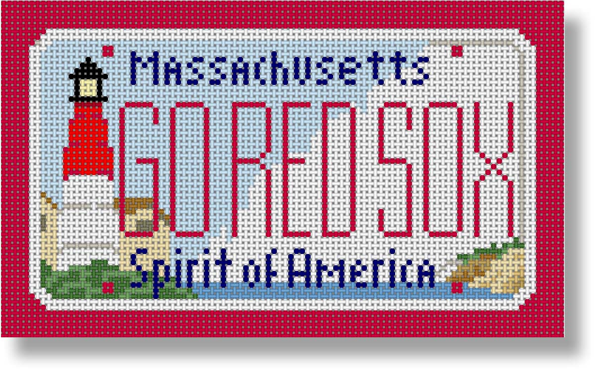 SA-ML09 - Go Red Sox Massachusetts Mini-License Plate