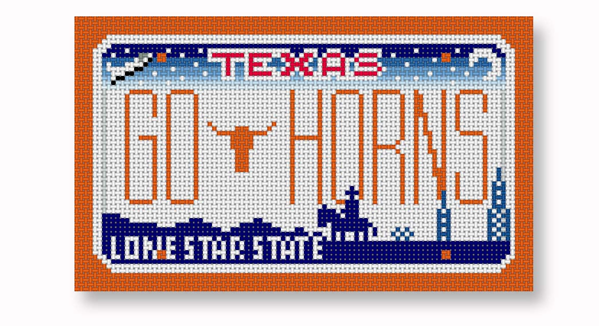 SA-ML28 - Go Horns Texas Mini-License Plate