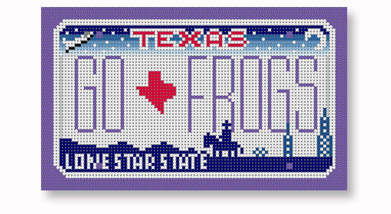 SA-ML31 - Go Frogs Texas Mini-License Plate
