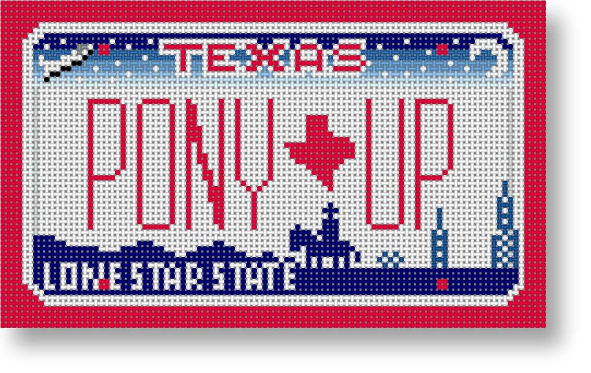 SA-ML38 - Pony Up Texas Mini-License Plate