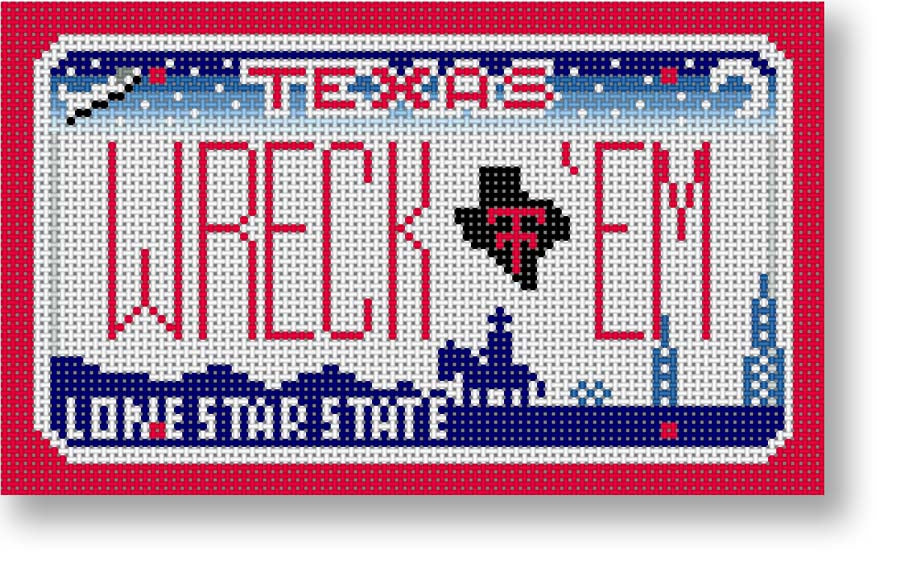 SA-ML39 - Wreck 'Em Texas Mini-License Plate