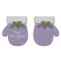 MT10 - First Christmas Mitten Ornament - Lavender