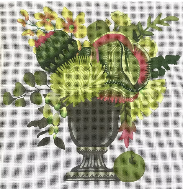 MZ-02A - Green Still Life with White Background
