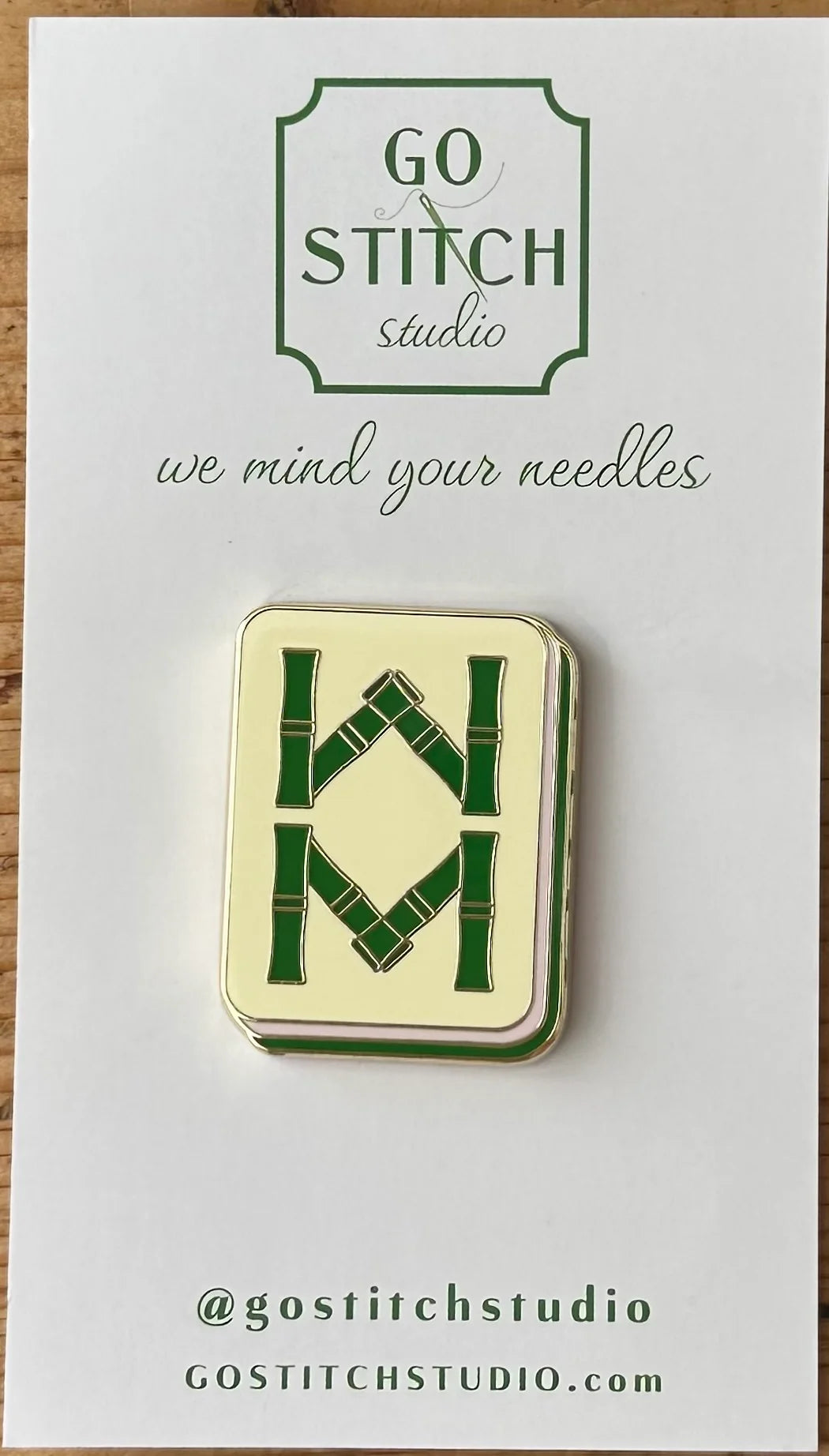 Bamboo Mahjong Tile Needle Minder