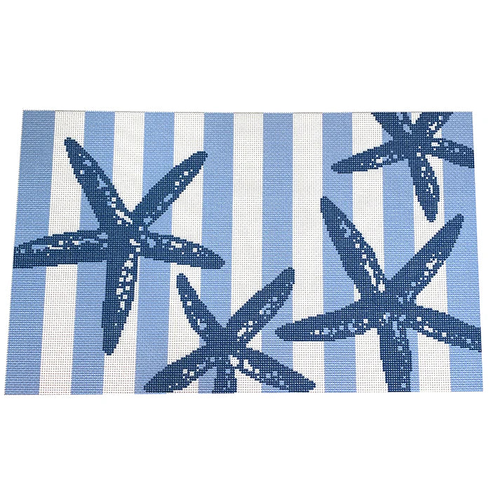 NTG TS283 - Starfish Stencil on Blue Bolster