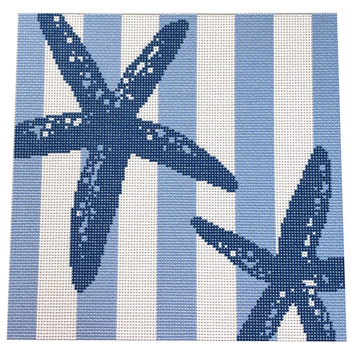 NTG TS285 - Starfish Stncil on Blue Square