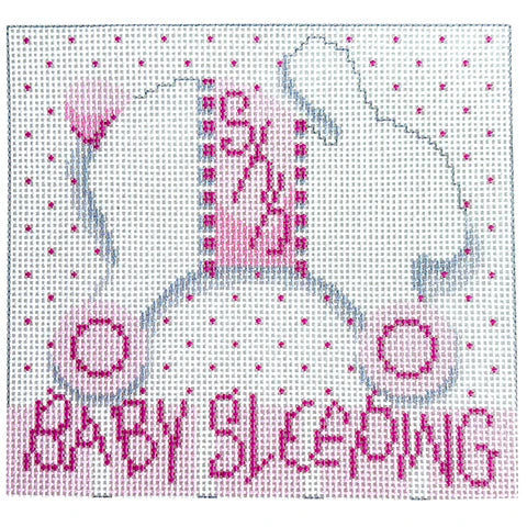 NTG TS565 - Baby Sleeping Bunny/Wheels Pink
