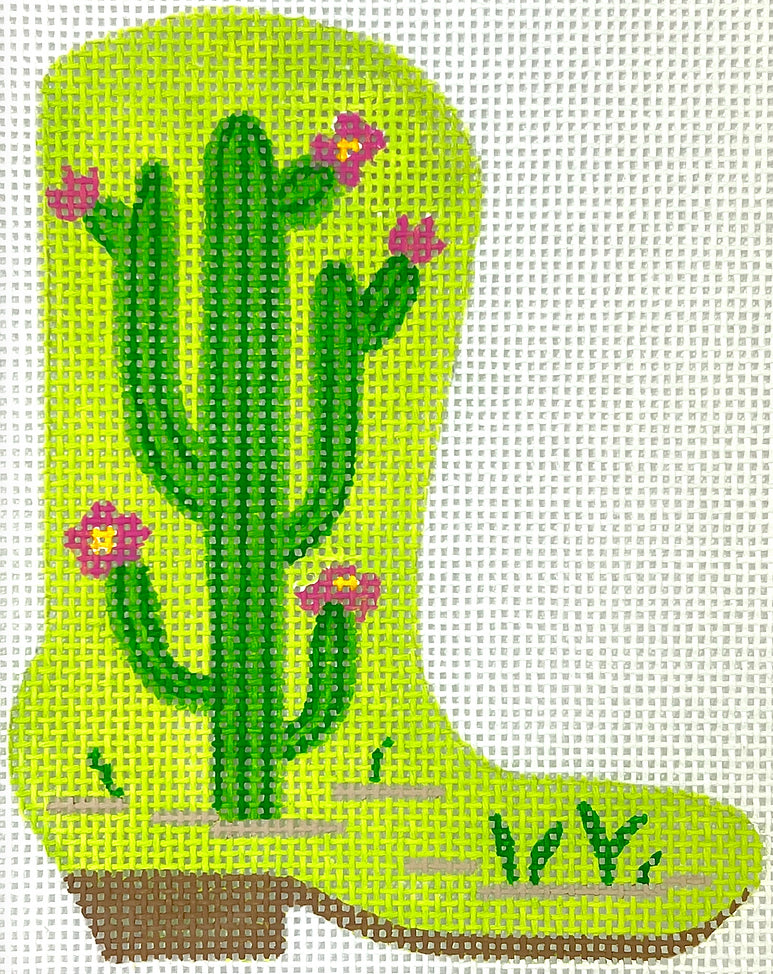 OM-394 - Mini Cowgirl Boot - Flowering Cactus