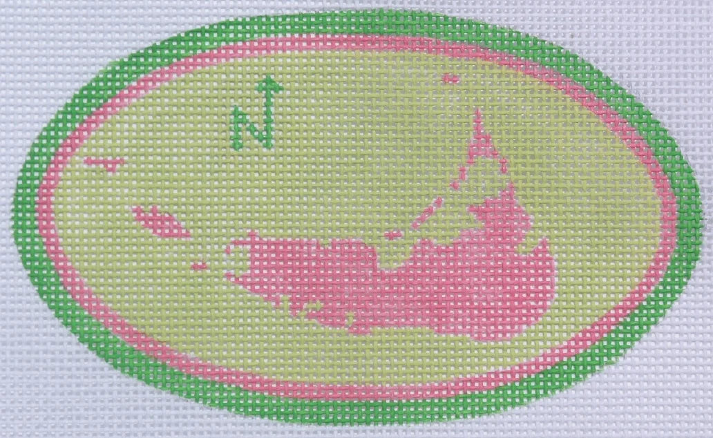 OM-93 - Mini Oval - Nantucket Map