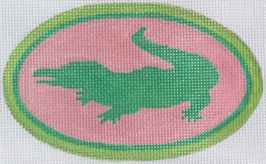 OM-95 - Mini Oval - Preppy Gator