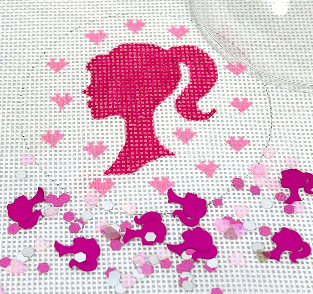 OMD-43 - Clear Dome and Confetti - Barbie Girl