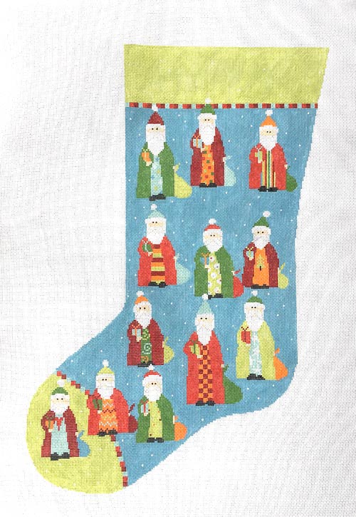 P-CH-009 - Santa Stocking - Blue