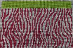 KK-P146 - Pink and Green Zebra Print Clutch
