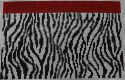 KK-P147 - Black and Red Zebra Print Clutch