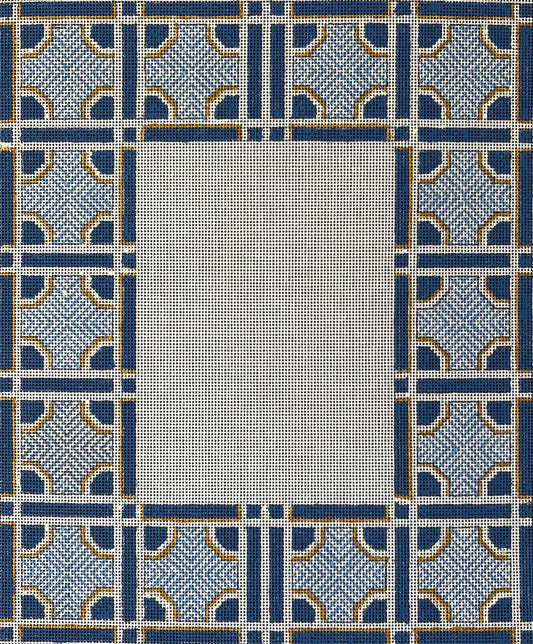 PF758 - Navy and White Geometric Frame
