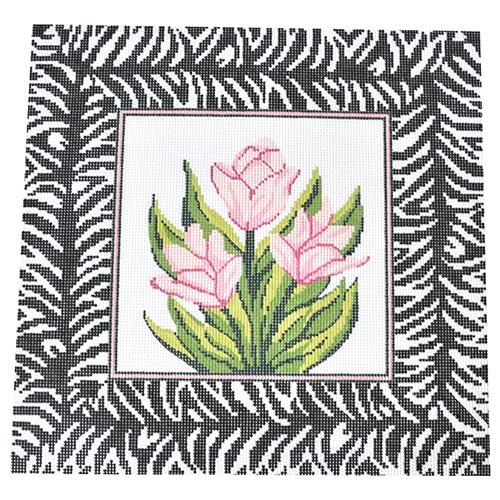 PIL241 - Zebra Tulips Pillow