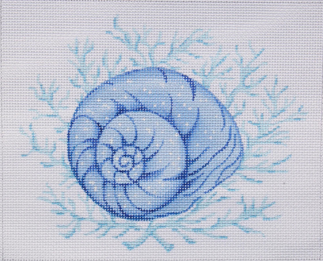 PL-380 - Moon Snail with Coral - All Shades Blue