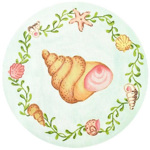 PL-53 - Round Gilled Snail with Shells and Seaweed Border