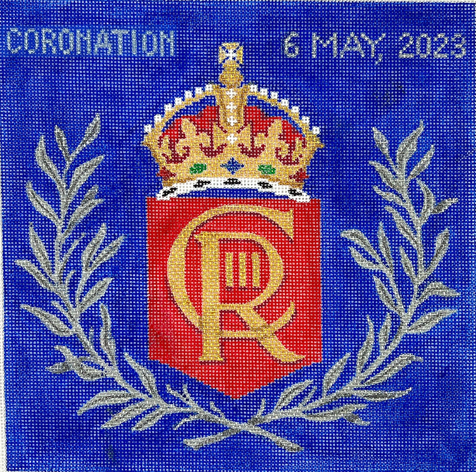 PL-530 - King Charles III Coronation - Silver, Gold and Multi on Royal Blue
