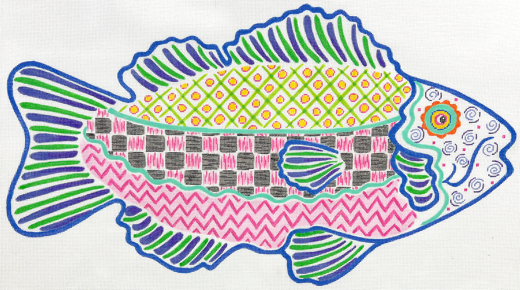 PL-585 - Funky Fish #1 (Facing Right - 13 CT)