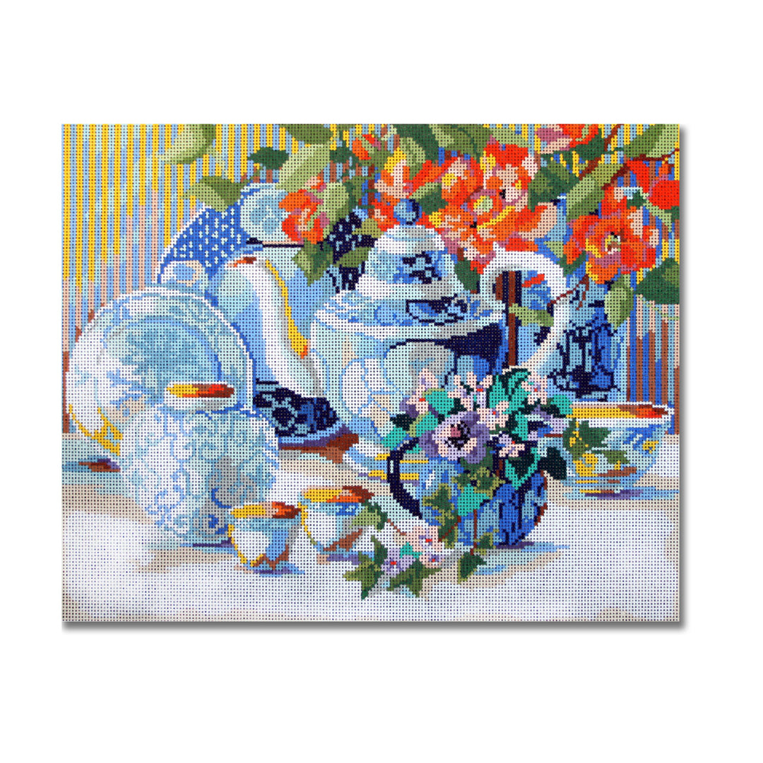 KDS-PL18- Blue and White Tea Time