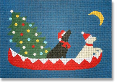 LM-PL40 - Eddie Bauer Canoe with Labs