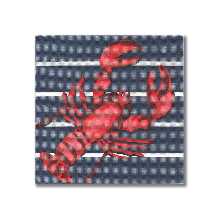 LRE-PL44- Lobster on Stripes