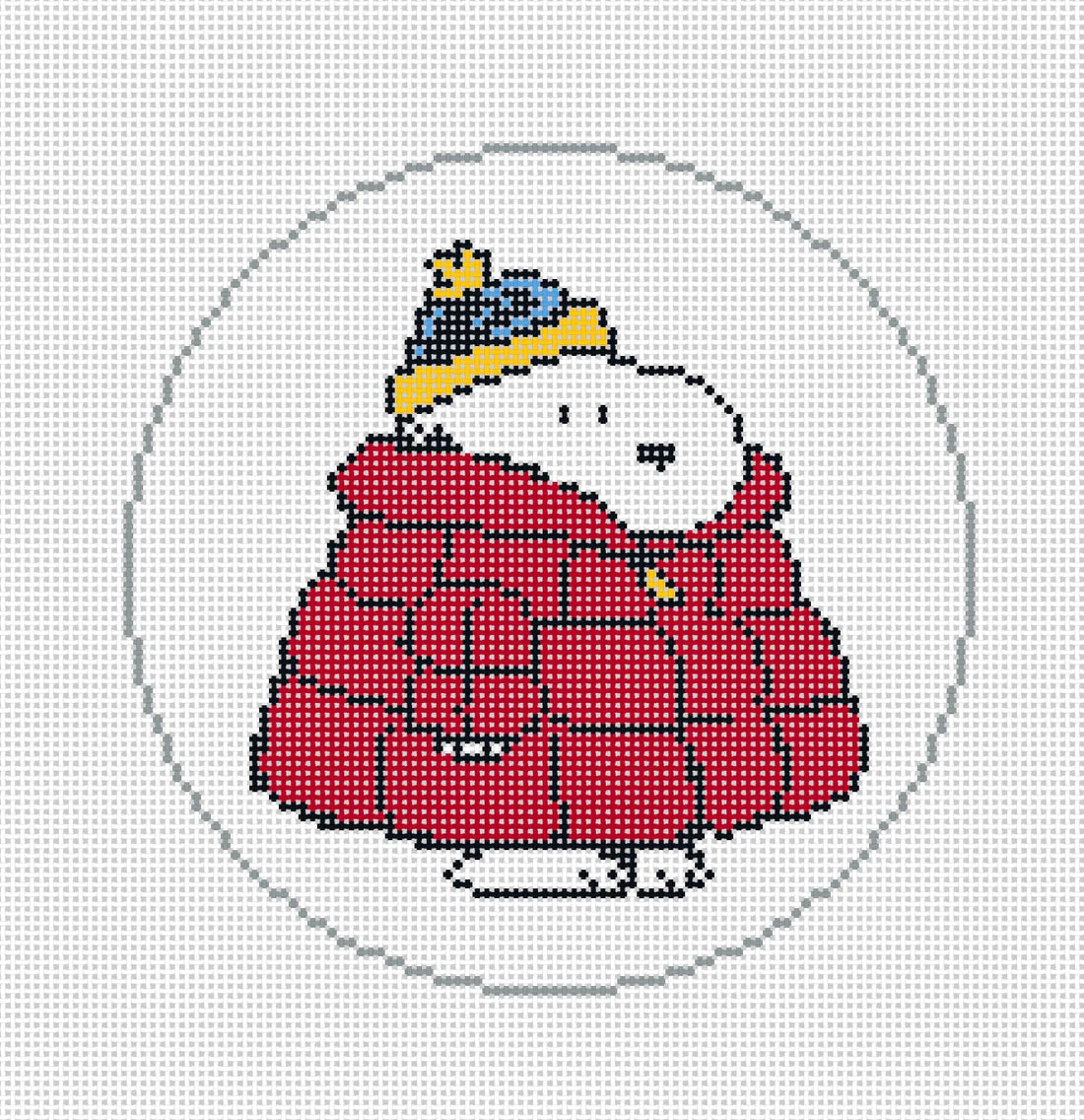 PNTS-WINTER3 - Snoopy in Puffer Coat Round