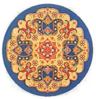 PO 54A - Kirman Round Ottoman