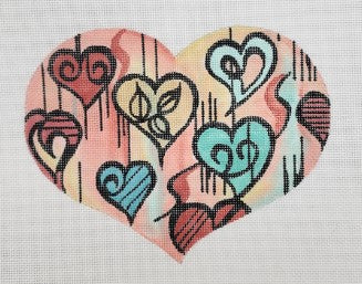 R1225 - Orange Watercolor Heart