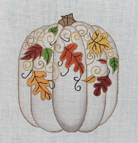 R1232 - Neutral Pumpkin with Fall Leaves