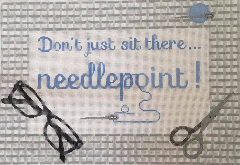 RD 078 - Don't Just Sit There ... Needlepoint in Blue