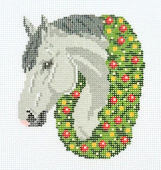 SBS196 - Grey Christmas Horse