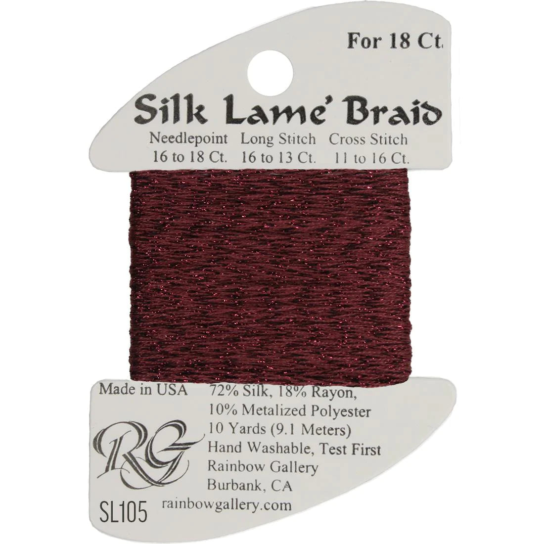 Silk Lame Braid 18 CT (SL100 - SL199)
