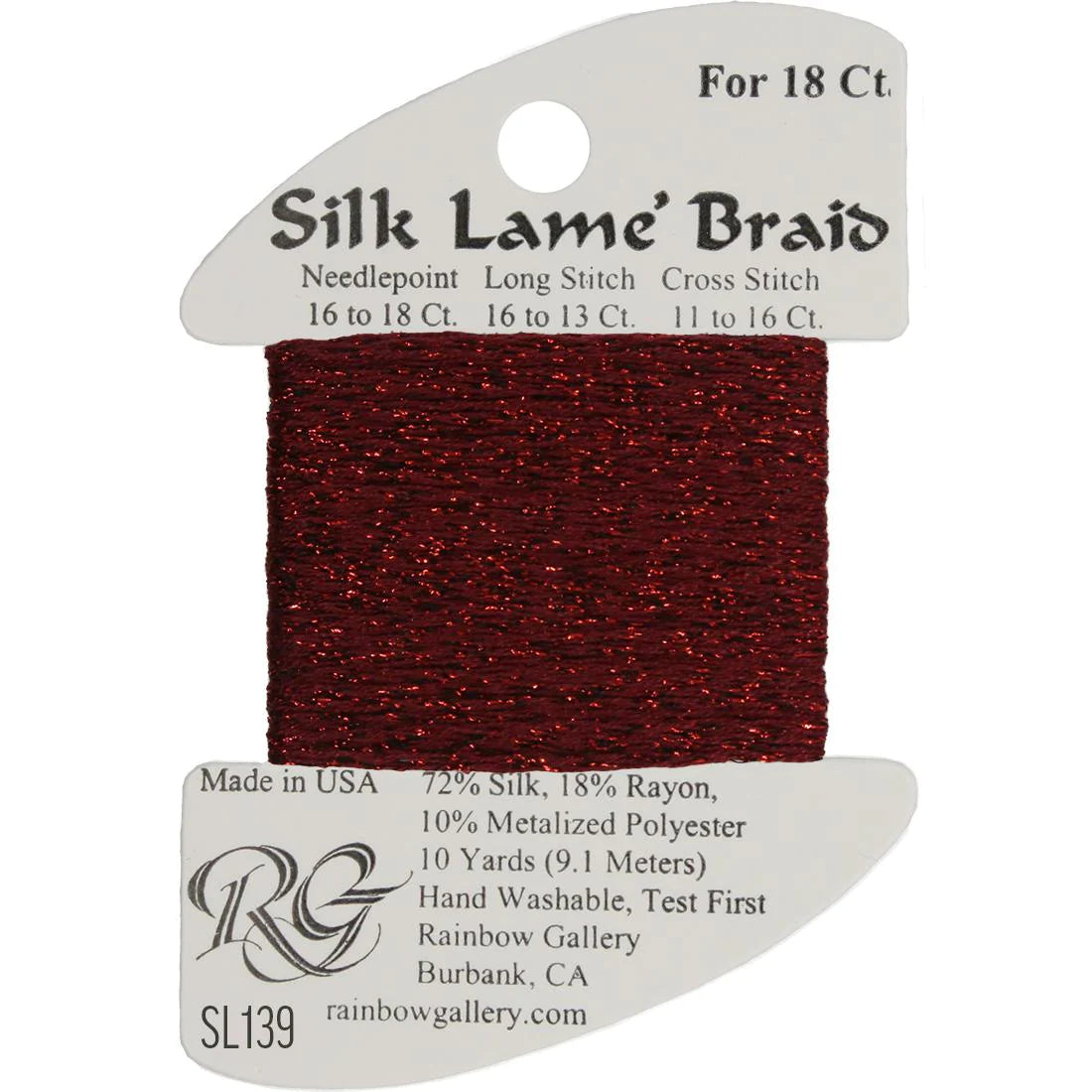 Silk Lame Braid 18 CT (SL100 - SL199)