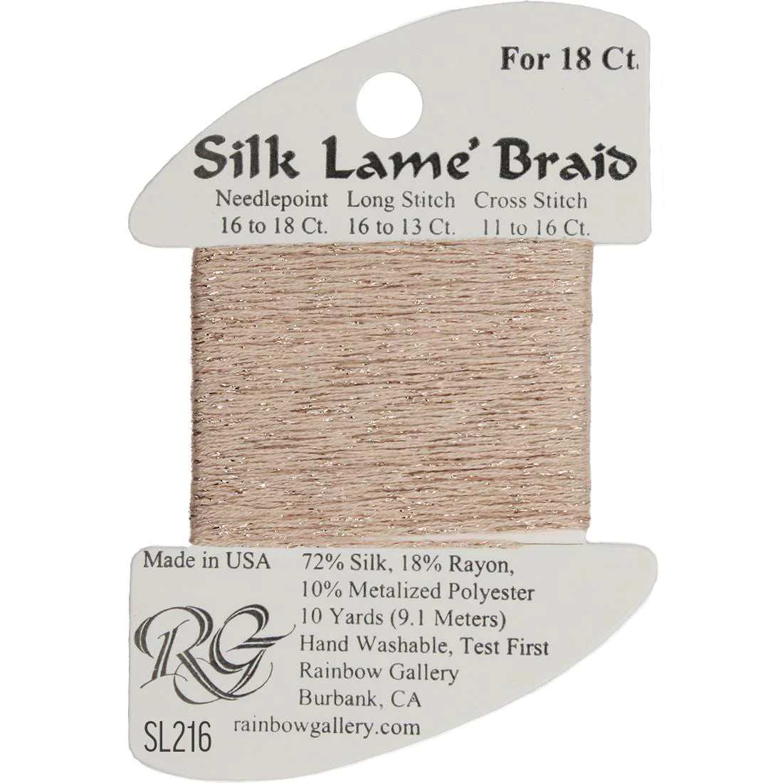 Silk Lame Braid 18 CT (SL200 and up)