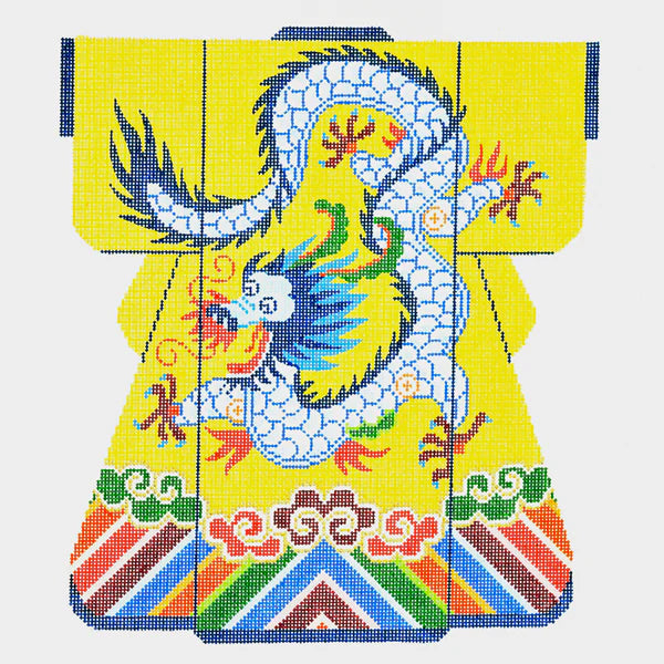 SPM319 - Dragon on Yellow  Large Kimono
