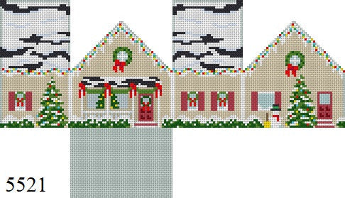 5521 - White Christmas House, Mini House