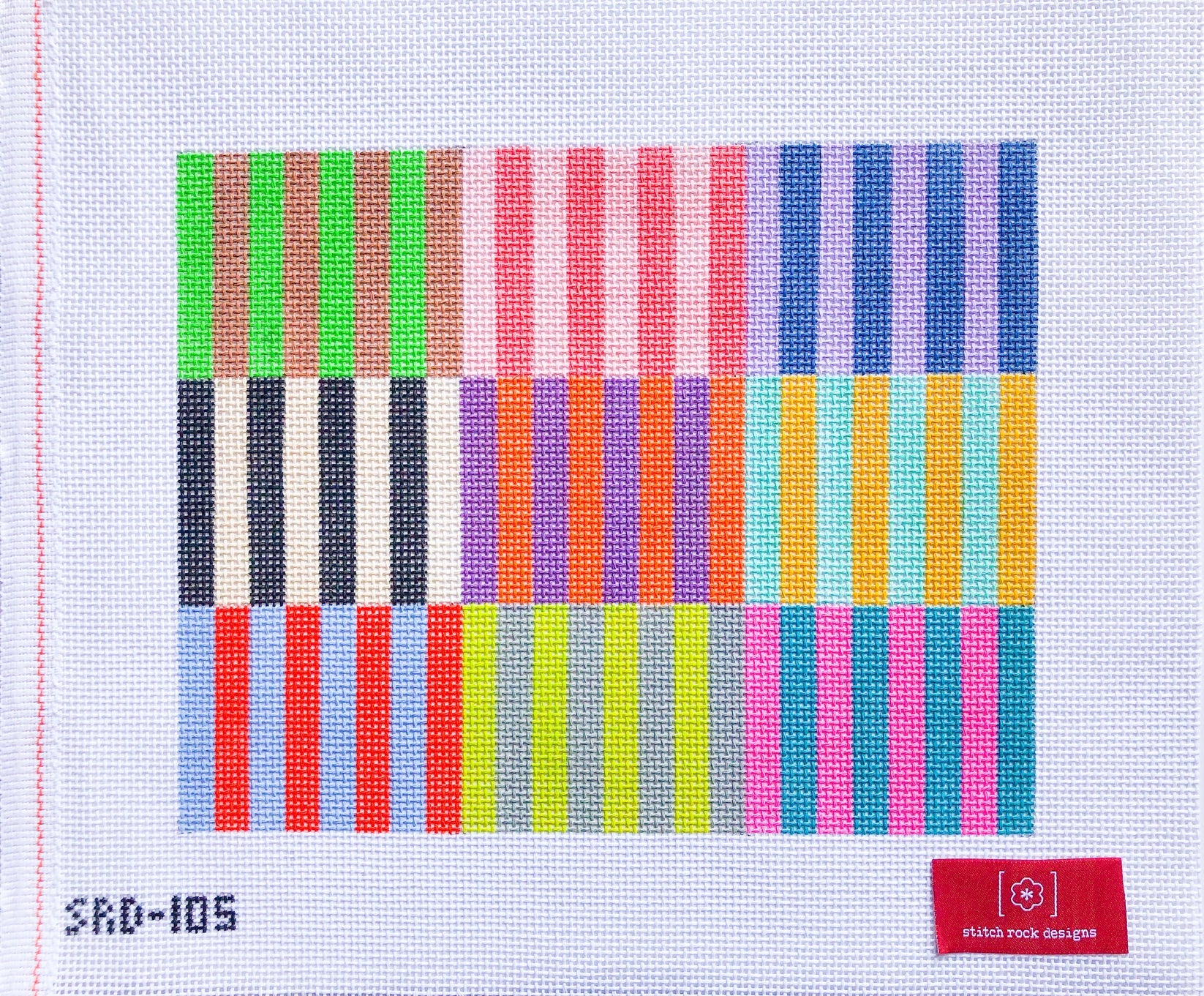 SRD-105 - Color Block Stripes Clutch