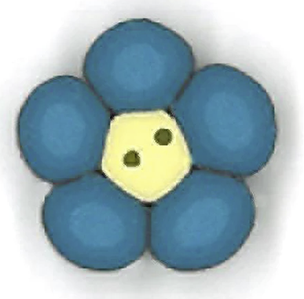 Tiny Blue Flower Button