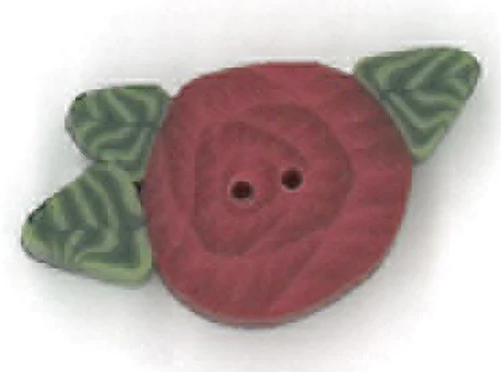 Tiny Red Rose Button
