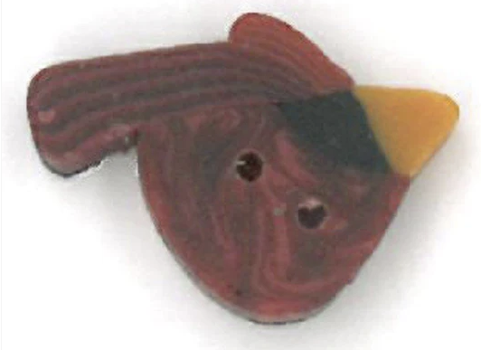 Tiny Mr. Cardinal Button