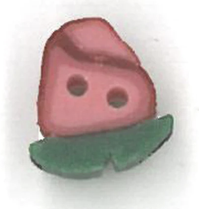 Tiny Peach Rosebud Button